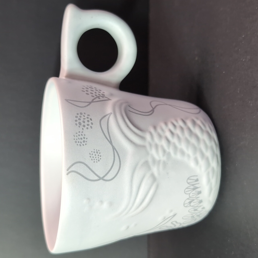 2016 Starbucks Anniversary Siren Tail 3D Gray Ceramic Coffee Mug,12 fl oz.